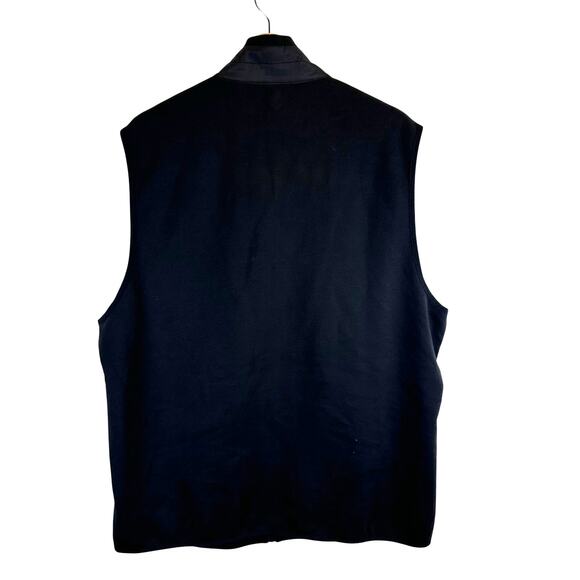 Perry Ellis Black Puffer Knit Fully Lined Stand Up Collar Vest Mens Size XL - Picture 7 of 13